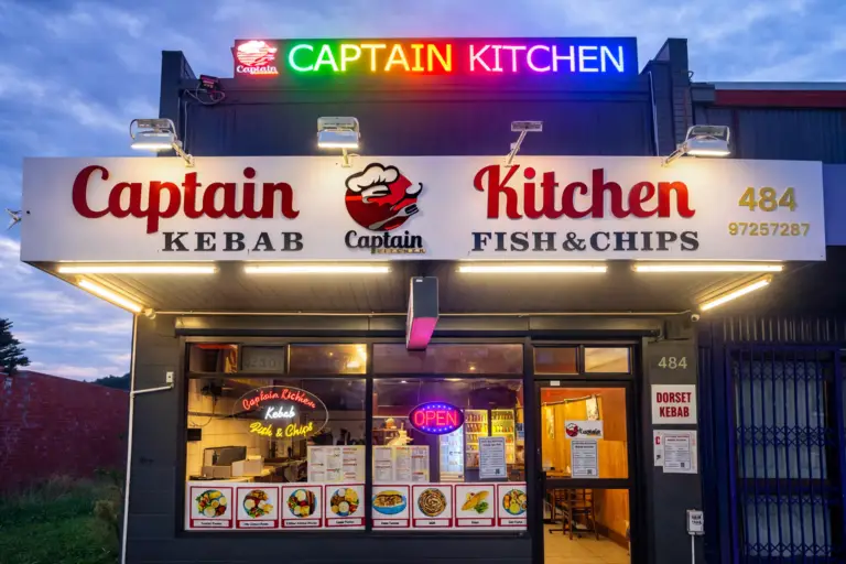 Captain Kitchen shopfront at 484 Dorset Road, Croydon South